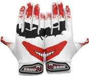 Joker Football Gloves - Tacky Grip Skin Tight Enhanced Performance Football Gloves - Jester Pro Elite Super Sticky Receiver American Football Gloves - Adult & Youth Sizes (Adult - M)