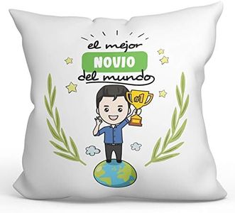 MUGFFINS Cojín Novio -Familiares Mundo -Regalos Originales y Divertidos para Decoración -Cojín: Relleno + Funda (40x40 cm). Tacto algodón