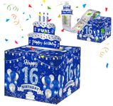 16th Birthday Gifts for Boys, Sweet 16 Money Box Birthday Decorations for Boy, Money Box for Cash Gift, Boys 16th Birthday Gift Ideas