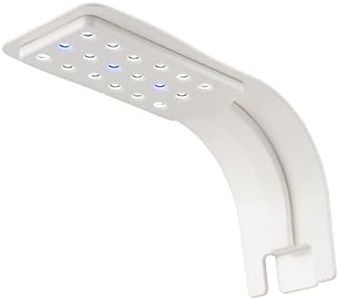 Water-Rebirth Aquarium Clip-on led Light, Fish Tank Light with White and Blue LEDs, Small LED Aquarium Light for Freshwater Tank, 2 Lighting Modes (Black with Base clamp)