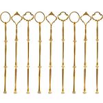 Tosnail 9 Sets 3 Tier Cupcake Stand Fittings, Cake Stand Hardware, Dessert Serving Trays Support Rod, Tiered Resin Plates, Crafts Making and Decoration - Gold