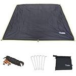 Azarxis Camping Tent Tarp Waterproof Tarpaulin Groundsheet Sunshade Awning Hammock Canopy Footprint Ground Sheet Rain Fly Shelter Blanket Mat (Black, S - 150 cm x 220 cm)