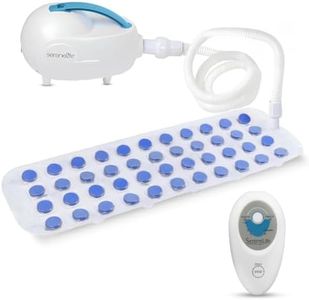 SereneLife Portable Spa Bubble Bath Massager - Thermal Spa Waterproof Non-Slip Mat with Suction Cup Bottom, Motorized Air Pump & Adjustable Bubble Settings - Remote Control Included