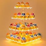 Square Cupcake Stand with Lights, 4