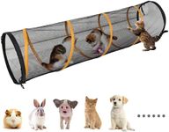 ITENT Cat Play Tunnel for Indoor and Outdoor, Cat Play House, Cat Enclosures Easy to Connect with Cat Tent with Two Zipper Doors Outside Cat Enclosure (Fun Run Cat Tunnel),Orange