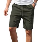 NOBERO Men's Bermuda Shorts (1M-BWSH-R0036-OG_Olive Green_L)