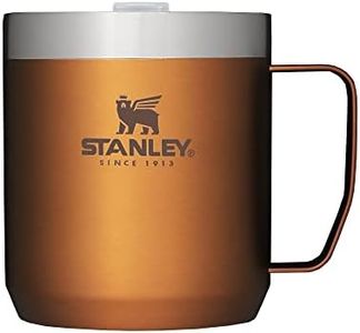 Stanley Stay Hot Camp Mug - Durable 18/8 Stainless Steel Insulated Mug - Splash-Free Tritan™ Drink-Thru Lid - 12 OZ - Maple