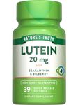 Nature's Truth Lutein 20 mg Plus Zeaxanthin and Bilberry Capsules, 39 Count