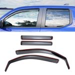 Zekzoop Visor Rain Guards Compatible with 2024 Toyota Tacoma Front and Rear Side Window Visors Wind Deflectors Weather Shield 2024 Tacoma 5 Seats Double Cab 4PCS Accessories (Visor Rain Guards)