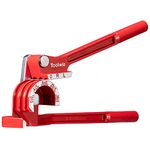 3-in-1 Manual Tubing Bender 6-8-10mm 180 Degree Tube Bender 1/4'' 5/16'' 3/8'' Heavy Duty ACR Refrigeration System Flexible Copper, Aluminum, Brass Pipes Bending - Red