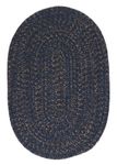 Colonial Mills HY59R048X048 Hayward Braided Tweed Rug, Navy