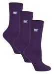 HEAT HOLDERS Lite - 3 Pair Multipack Womens Thermal Socks for Winter | Thin & Warm Socks for Dress Socks (4-8, Purple)