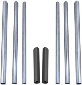 BestNest S&K Telescoping Aluminum Tri-Poles w/Ground Sockets, 2 Pack