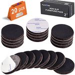 Non Slip Furniture Pads 20 pcs 2" Anti Skid Furniture Pads Stopper Self Adhesive Round Rubber Pads Wood Floor Protector for Furniture Gripper on Hardwood Floor in a Case