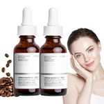 2PCS Caffeine Solution 5%+EGCG Eye Serum,Caffeine Eye Serum,Caffeine Eye Cream Anti Aging,Under Eye Cream for Dark Circles and Puffy Eyes,Instant Wrinkle Remover,Eye Bag Removal,Fade Fine Line,30ML