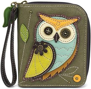 CHALA Zip Around Wallet, Wristlet, 8 Credit Card Slots, Sturdy Pu Leather