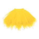 Big Girls Tutu Skirts Layered Tulle Princess Dresses Sparkle Yellow Tutu