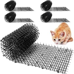 Abbylike 6.5 ft Cat Repellent Mat with Spikes Outdoor 78x11'' Cat Repellent Outdoor Cat Deterrent Indoor Prickle Spike Strips for Animals for Keep Pet Off Couch Furniture Garden Fence (5)