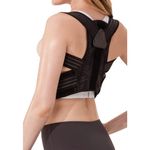 Portzon Back Brace Posture Corrector for Men and Women, Adjustable Comfortable Breathable Support Back Brace Provide Pain Relief for Neck, Back, Shoulders, Posture Brace Black