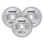 Trend Laminate & HPL Circular Saw Blades, 165mm Diameter, 20mm Bore, 48 Teeth, TCT, 2.2mm Kerf, +4° Hook, CSB/PT165/3PK