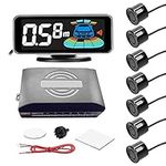 GoolRC Car Parking Sensor Rear Reversing Radars System with 8 Parking Sensors Distance Detection + LCD Distance Display + Sound Warning Buzzer, Black