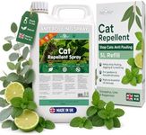 KinderPet® Cat Repellent Stop Cats Anti Fouling Cat Deterrent Stop Fouling Pooping Peeing Urinating Scratching Garden Eucalyptus Lime Peppermint Big Value 5L Refill