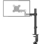 Single Monitor Arm Desk Mount, Max. Load 10kg, Adjustable Mount with Tilt Swivel Rotation for 13-32 inch LCD LED Screens, 2 Mouting Options, Vesa 75x75/100x100mm