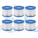 Pack of 6 Filter VI for Pool, Filter Whirlpool Whirlpool Filter, Replacement Filter Inflatable Pools Replace the Original Filter Element Available in Miami, Monaco, Vegas, Palm Springs