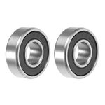 uxcell 698-2RS Deep Groove Ball Bearing 8x19x6mm Double Sealed ABEC-3 Bearings 2-Pack