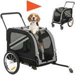 PawHut Dog Bike Trailer, 2 in 1 Fol