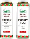 Snake Brand Prickly Heat Original Cooling Powder, Classic - 280g (Pack of 2)