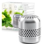 Hoopmon Fridge Deodorizer Lasts 10 Years, Long-Lasting Refrigerator Deodorizer Odor Eliminator, More Effective Than Baking Soda & Charcoal Bags, Air Purifier for Car & Closet (Stainless Steel, 1 Pack)