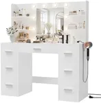 Furmax Vanity Desk with Mirror, LED
