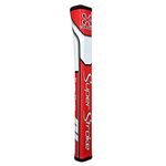 SuperStroke Traxion Pistol GT™ 2.0 Golf Putter Grip, Red/White (Pistol GT™ 2.0 Tour) | Advanced Surface Texture That Improves Feedback and Tack | Minimize Grip Pressure | Tech-Port