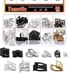 Tanstic 50Pcs 10 Sizes Metal Trim Panel Spring Clip Kit, Including 1# 2# 3# 4# 5# 6# 7# 8# 9# 10# Metal Retainer Clips Automotive Car Interior Trim Clips Moulding Fastener Compatible with Audi VW