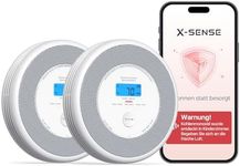 X-Sense Wi-Fi Combination Smoke and Carbon Monoxide Alarm with English Voice Alerts, Smart Smoke Alarm for Home with Replaceable Battery, XP0A-iR, 2-Pack