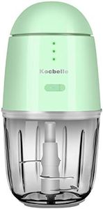 Kocbelle Food Processor,Cordless Small Food Processor & Portable Mini Food Chopper for Vegetables Fruit Salad Onion Garlic,Kitchen,1.3Cup 10 0z,150 Watts,Glass Container Dishwasher Safe,Green