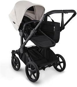 Bugaboo Donkey 6 Single-to-Double Convertible Stroller – Side-by-Side All-Terrain Double Stroller for Newborn and Toddler with XL Storage Basket & Easy One-Hand Steering – Misty White