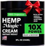 Hemp Cream (8oz) Hemp Oil & Arnica Cream, Soothes Discomfort on Joint Muscle Shoulder Hip Neck Knee & Back Support. All Natural Cream Made in USA. Fast Acting Menthol Rub