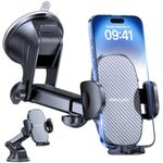 Miracase Car Phone Holder for Cars Dashboard Windscreen Desk, 3in 1 Mobile Phone Mount Automobile Cradle 360° Rotatable Stand GPS Vehicle Mount for iPhone 17 16 15 Pro Plus Max 14 13 12 11Samsung