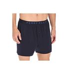 Perry Ellis Men's Luxe Solid Boxer Shorts, Navy, L