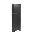 prepac BSCC-0605-1 Elite Tall 2-Door Corner Storage Cabinet, Black