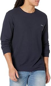 BOSS Mens Waffle Long Sleeve Undershirt, Navy Blue, Small US, Navy Blue, Small