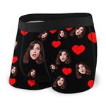 Custom Funny Boxer Briefs with Wife's Face, Customized Print Underwear for Men, Personalized Face Boxers Briefs, Photo on Underpants Gifts for Valentine's Day, Wedding Gift for Husband from Bride