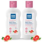 Mee Mee Baby Lotion Duo Pack of 2, 200 ml Each With Nourishing Fruit Extracts | Enriched With Chamomile And Fruit Extracts | pH balanced | Ideal For All Skin Types | For 24Hrs Moisturization