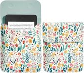 TiMOVO 6 Inch Sleeve for All-New Kindle 2022/Kindle 2019/Kindle Paperwhite 6.8 Inch/Kindle Voyage/Kindle (8th Gen, 2016)/Kindle Touch/Kindle 4/5, Protective Pouch Bag Case Cover, Flowers