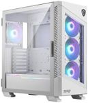 MSI MPG Velox 100R White - Mid-Tower Gaming PC Case - Tempered Glass Side Panel - 4 x 120mm ARGB Fans - Liquid Cooling Support up to 360mm Radiator - Mesh Panel for Optimized Airflow