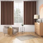 Wakefit Curtains 5 feet Long Set of 2, Blackout Curtains, Window Curtains, Curtains for Living Room, Polyester Curtains, Decoration Items for Home Decor, Diwali Gifts (Keoti Brown)