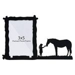 Girl Feeding Horse 3X5 Vertical Picture Frame