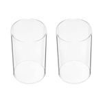 BESPORTBLE Candleholders, 2Pcs Borosilicate Glass Chimney Tube- 7. 8 x 2. 7x 2. 7Inch Clear Glass Cylinder Open Both Ends for Coffee or Side Tables